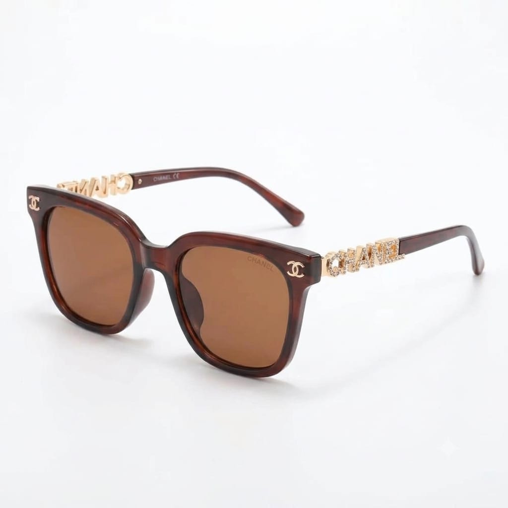 Chanel Women Classic Square  Brown Sunglasses