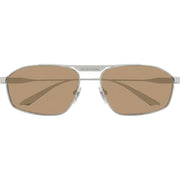 Balenciaga Men BB0416S 006 Ruthenium / Brown Geometric Metal Sunglasses