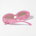 Chanel Women Oval Pink Sunglasses