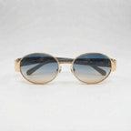 Chanel Women Oval Frame Grey Tinted Gradient Sunglasses
