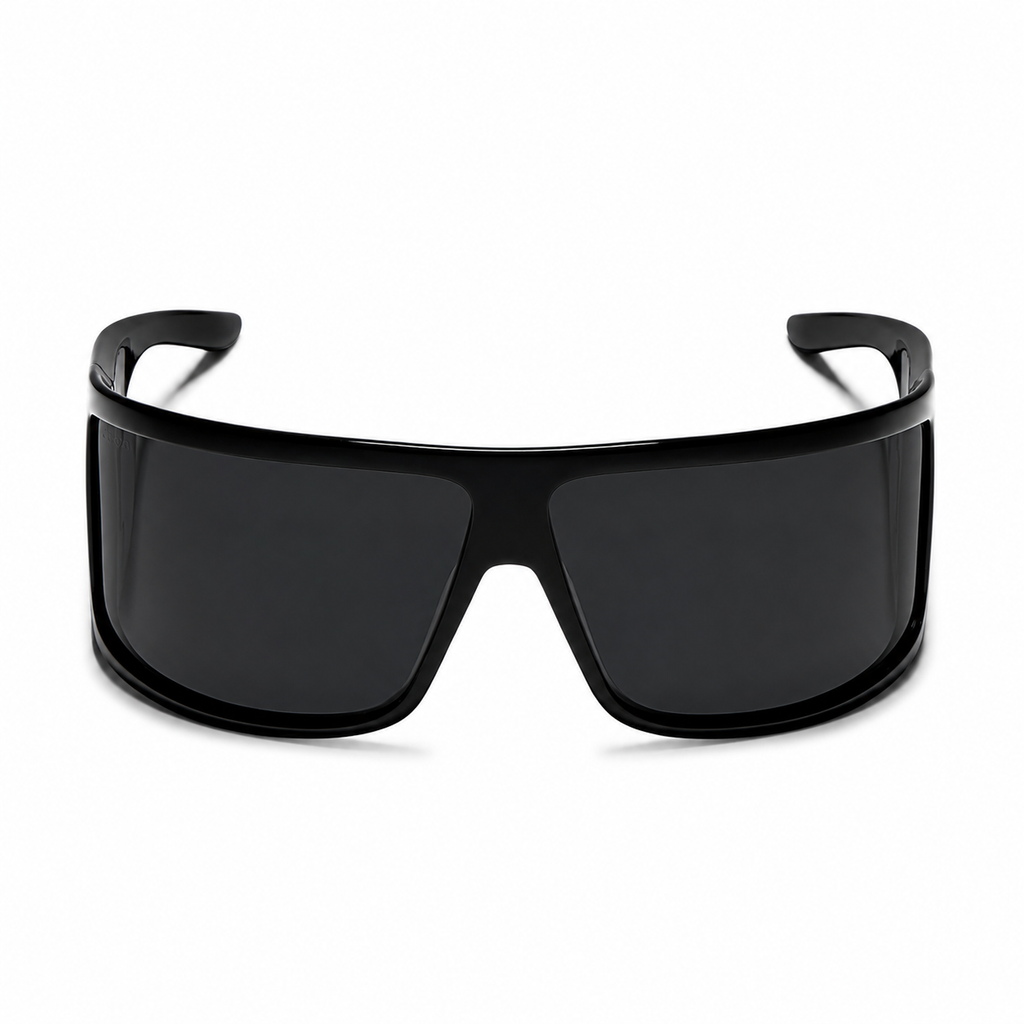 Gucci Women Mask Frame Shiny Black Sunglasses