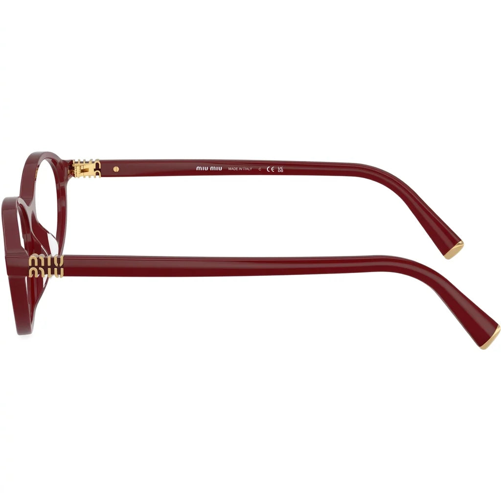 Miu Miu Women MU 09ZV Opal Burgundy / Deep Cherry Red Optical Glasses