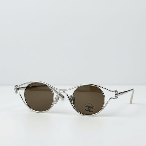 Chanel Women Oval Metal Optical Gold Sunglasses