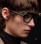 Gucci Unisex Aviator Acetate Black White Sunglasses