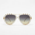 Chanel Women CH9207 Aviator White Frame Sunglasses
