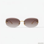 Louis Vuitton Women Jewel Pearl Oval Gold Sunglasses