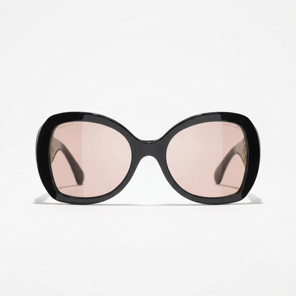 Chanel Women Butterfly Black Sunglasses