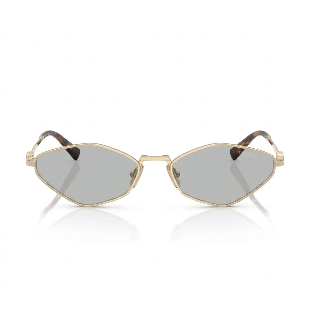 Miu Miu Women Pale Gold Metal  / Grey Sunglasses