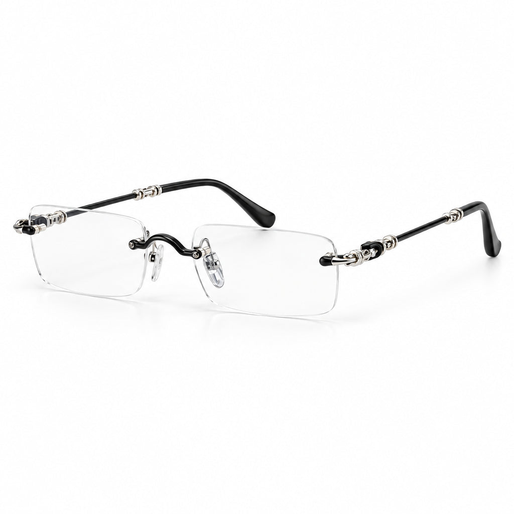 Chrome Hearts Unisex Style Pills III Titanium Rimless Square Glasses