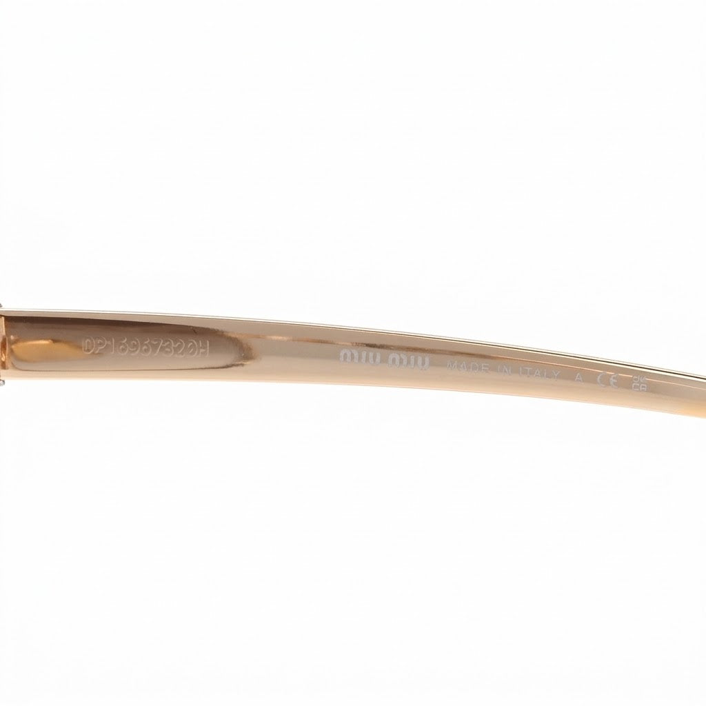 Miu Miu Women SMUA56 Gold Metal Pink Sunglasses