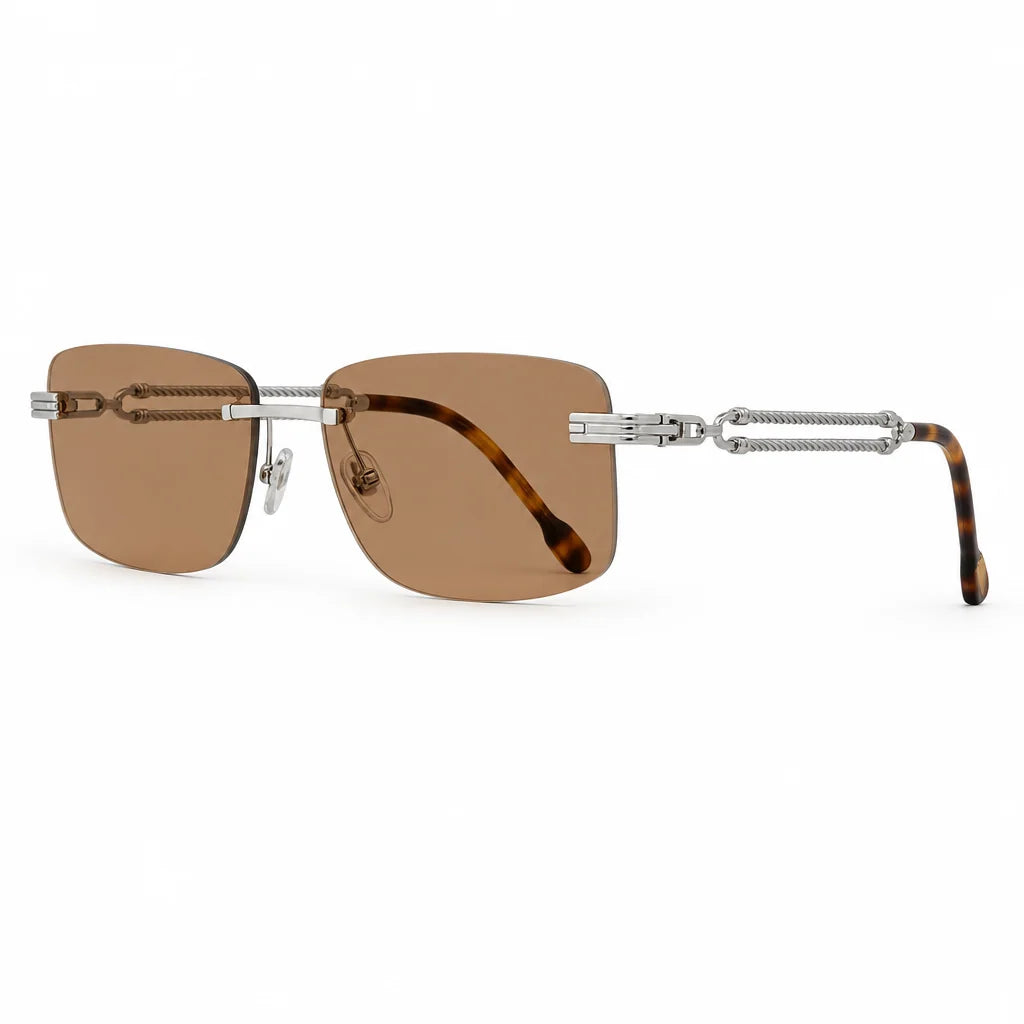 FRED Force 10 Unisex Geometric Palladium/Nude Sunglasses