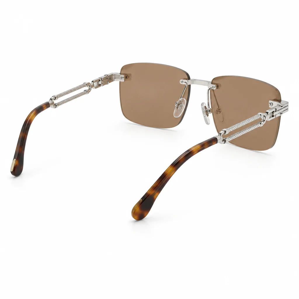 FRED Force 10 Unisex Geometric Palladium/Nude Sunglasses