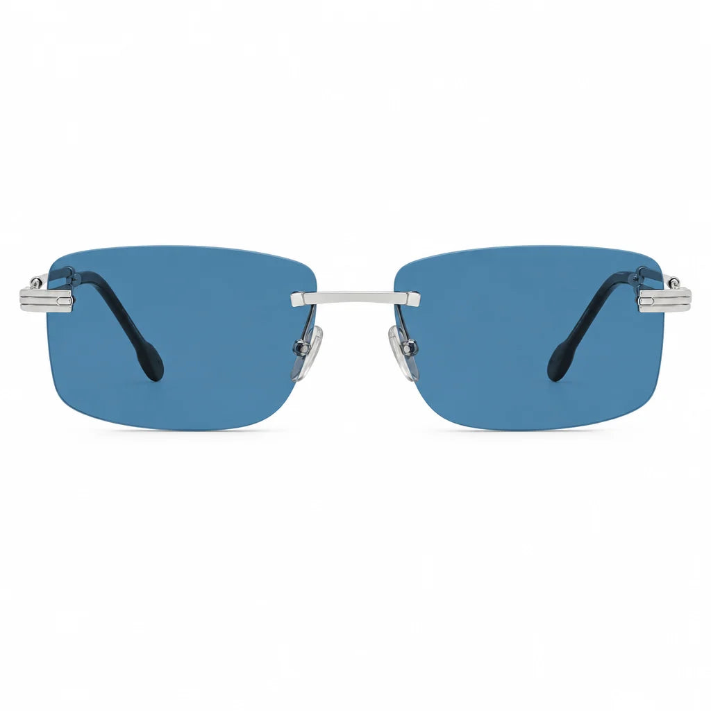 FRED Force 10 Unisex Geometric Palladium/Blue Sunglasses