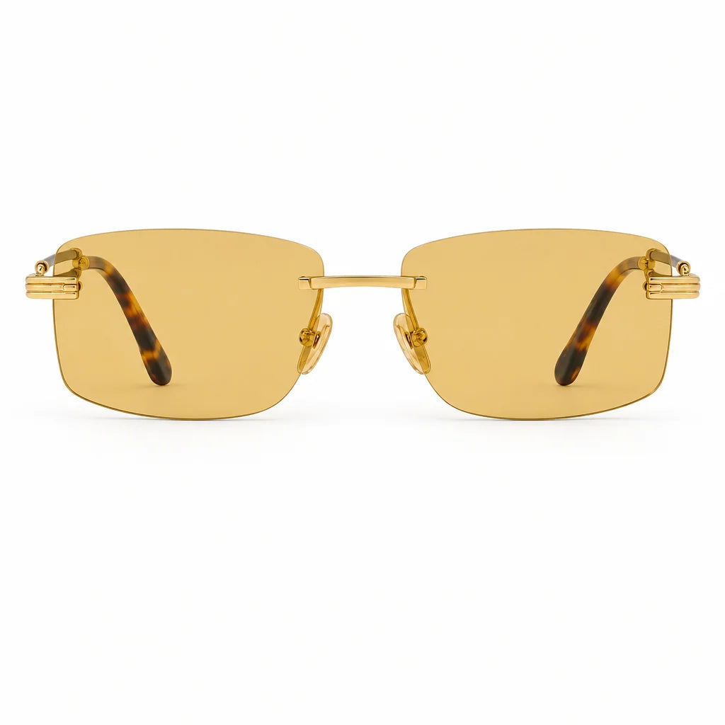 FRED Force 10 Geometric Gold/Yellow Sunglasses