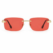 FRED Force 10 Unisex Geometric Gold/Red Sunglasses
