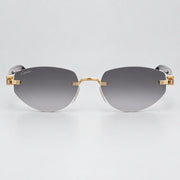 Cartier C Décor Unisex Geometric Frame Grey Gradient Sunglasses