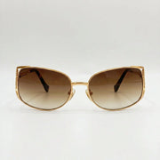 Miu Miu Women MU MU148AV Cut-Out Metal– Gold / Brown Gradient Sunglasses