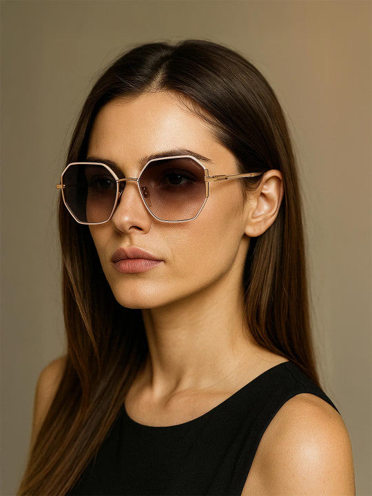 Louis Vuitton Women Square Frame Desert Brown Sunglasses