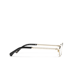 Chanel Oval Metal & Imitation Pearl Optical Frames Glasses CH2228H