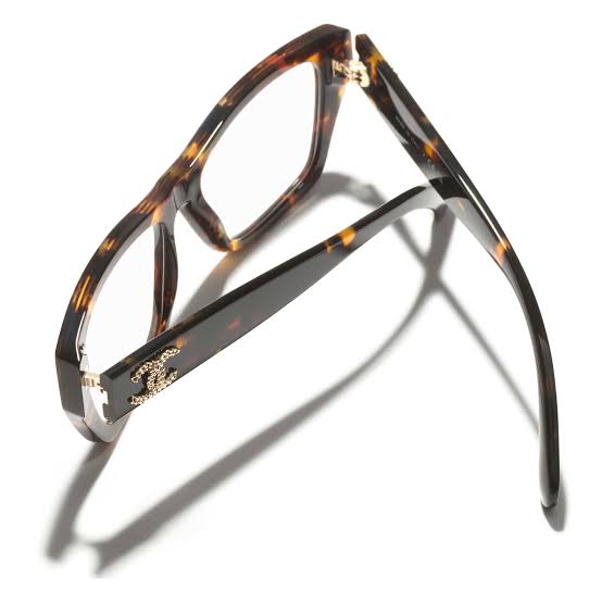 Chanel Women Rectangular Tortoise Eyeglasses