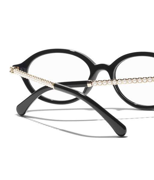 CHANEL Women’s Oval Black Eyeglasses