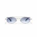 Chanel Oval Metal & Imitation Pearl Sunglasses