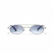 Chanel Women Oval Metal & Imitation Pearl Sunglasses