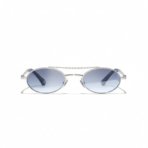 Chanel Oval Metal & Imitation Pearl Sunglasses