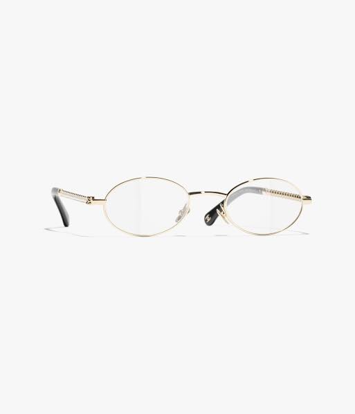 Chanel Oval Metal & Imitation Pearl Optical Frames Glasses CH2228H