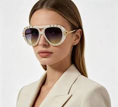 Chanel Women CH9207 Aviator White Frame Sunglasses