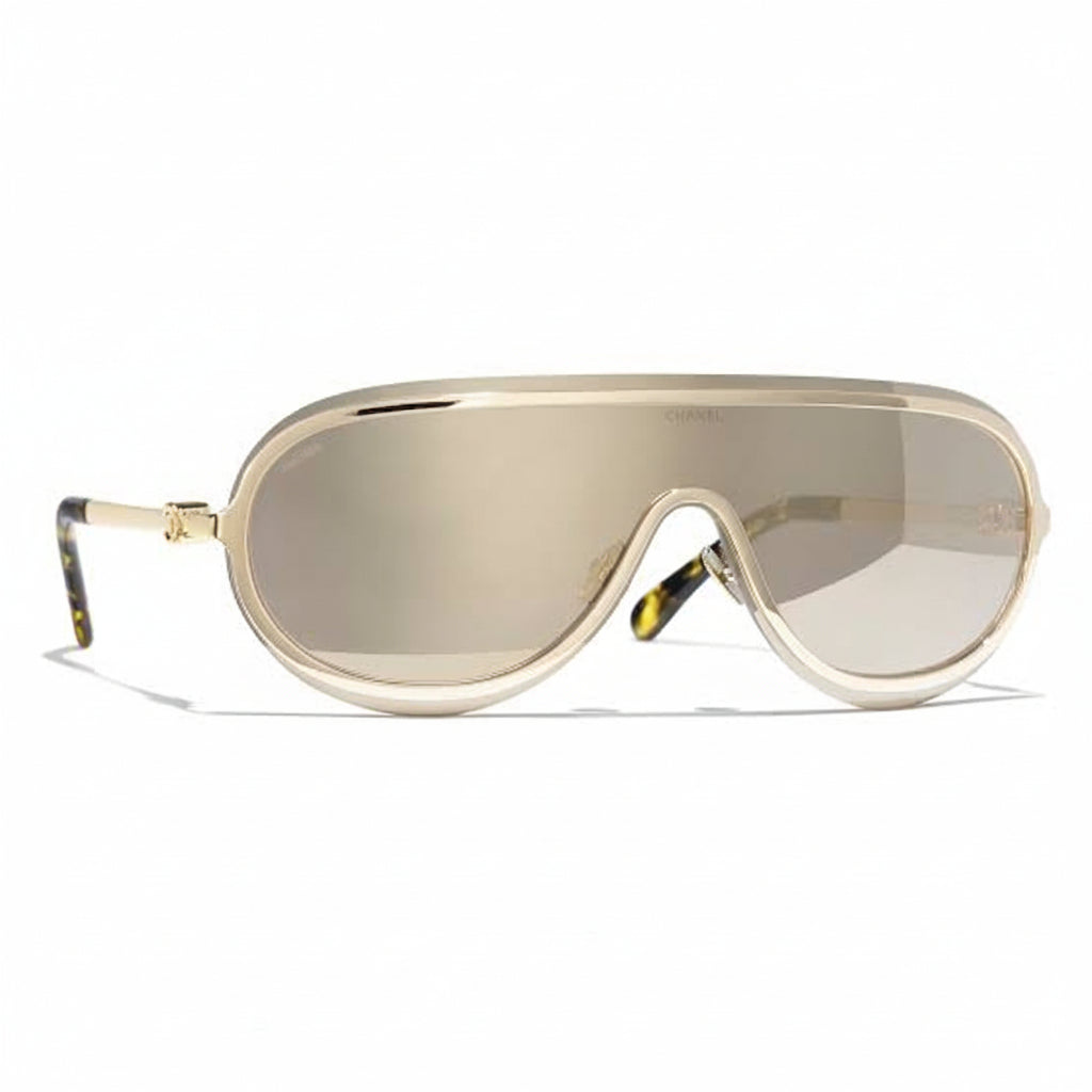 Chanel Women Shield Brown Sunglasses
