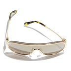 Chanel Women Shield Brown Sunglasses