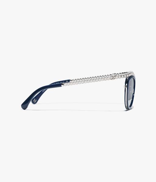 Chanel Women Cat-Eye Blue Sunglasses