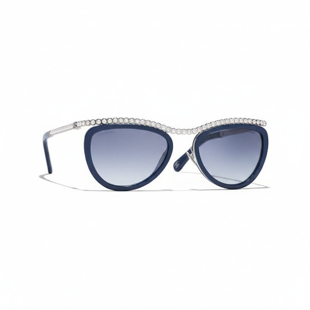 Chanel Women Cat-Eye Blue Sunglasses