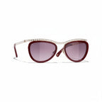 Chanel Women Cat-Eye Red Sunglasses