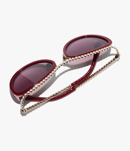 Chanel Women Cat-Eye Red Sunglasses