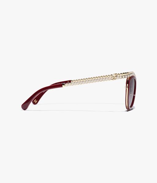Chanel Women Cat-Eye Red Sunglasses