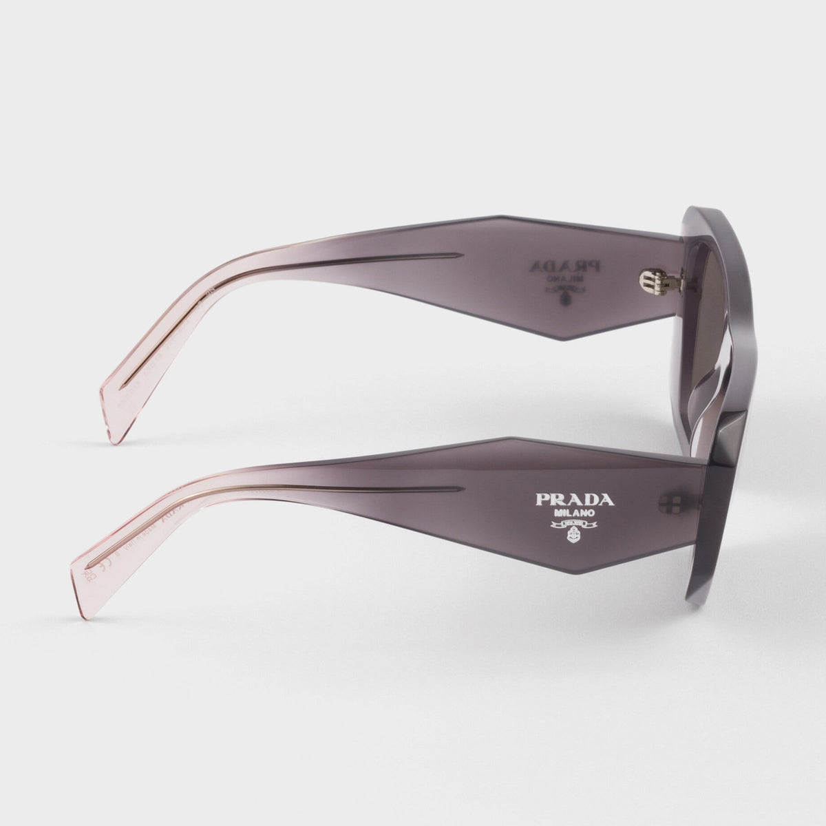 Prada Women Geometric Frame Dark Grey Sunglasses