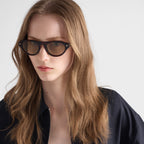 Prada Women Cat-Eye Frame Brown Tortoiseshell Sunglasses