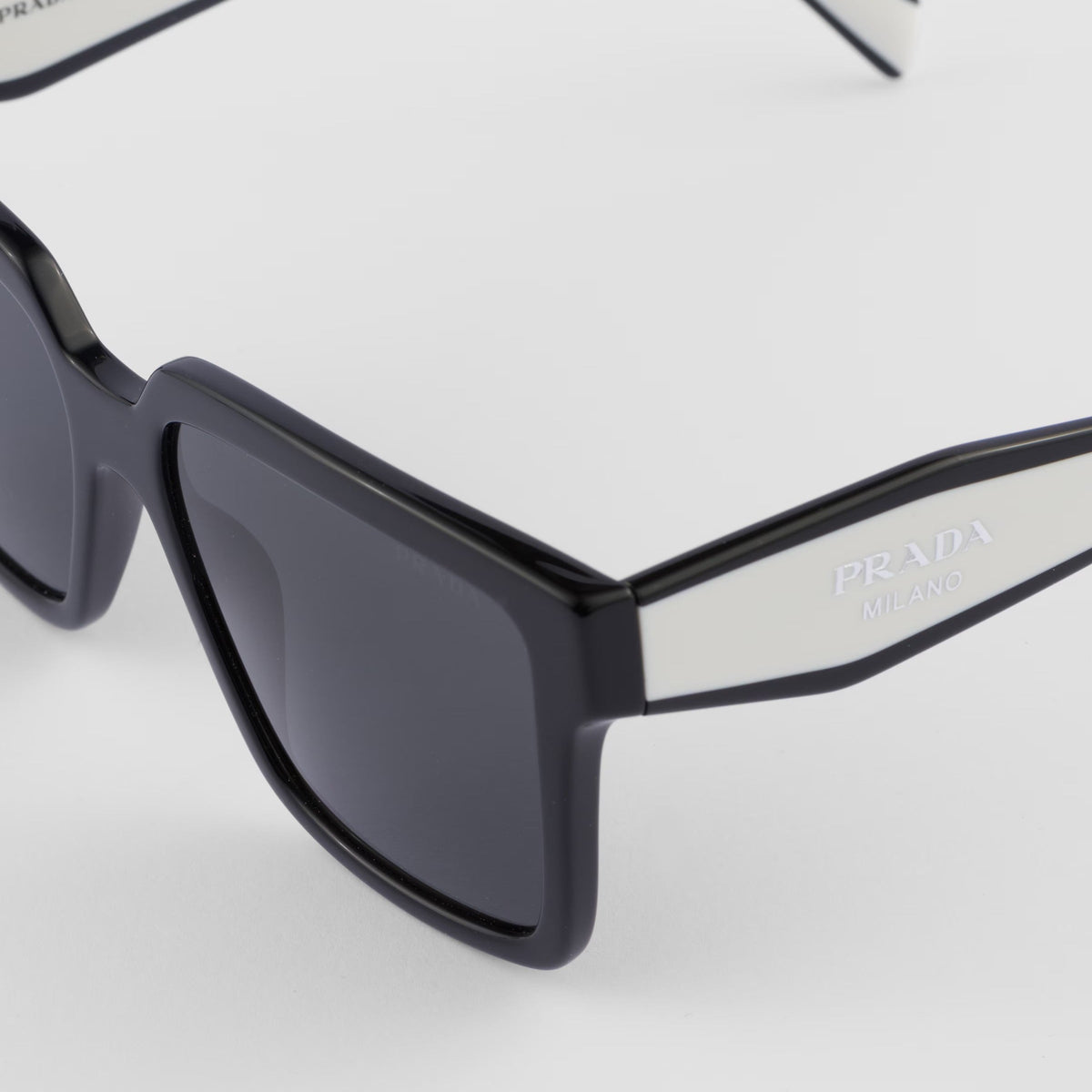 Prada Women Rectangular Frame Tar Black Sunglasses