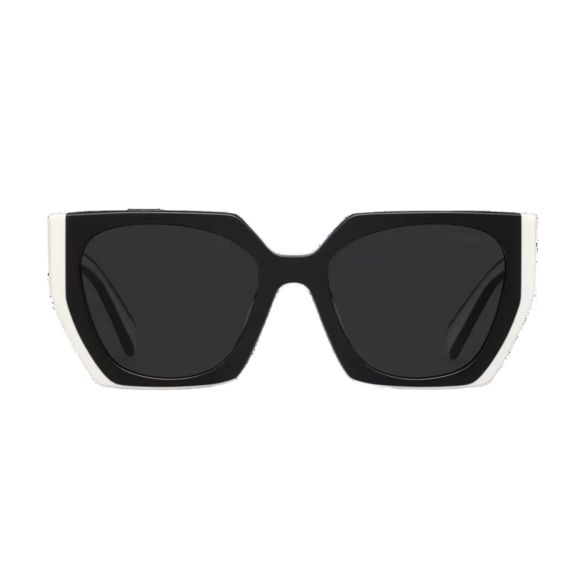 Prada Women Rectangular Frame Oil Black Sunglasses