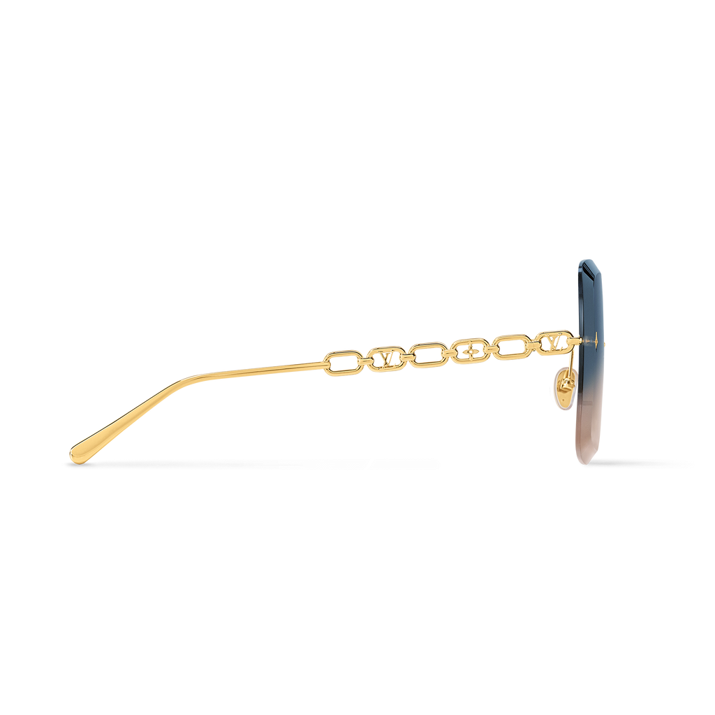 Louis Vuitton Women Square Frame Rich Gold Sunglasses