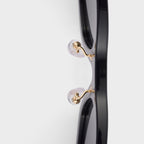 Prada Women Rectangular Frame Falcon Black Sunglasses