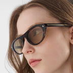 Prada Women Cat-Eye Frame Brown Tortoiseshell Sunglasses