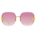 Louis Vuitton Women Square Frame Pale Gold Sunglasses