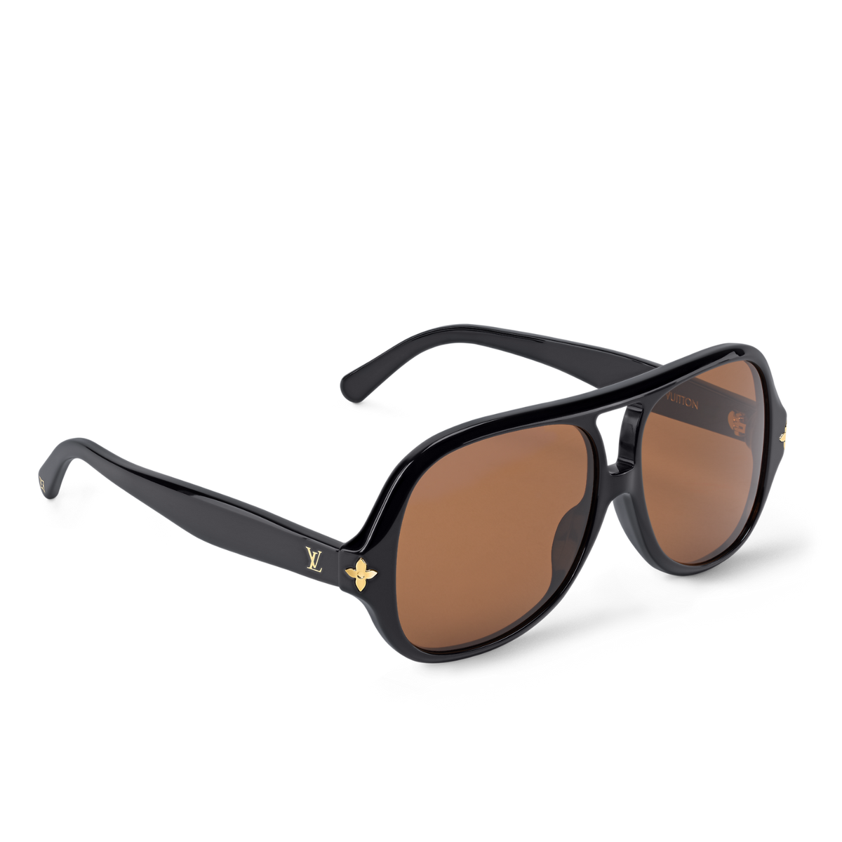 Louis Vuitton Women Pilot Frame Coil Black Sunglasses