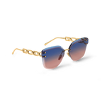 Louis Vuitton Women Cat Eye Frame Honey Gold Sunglasses