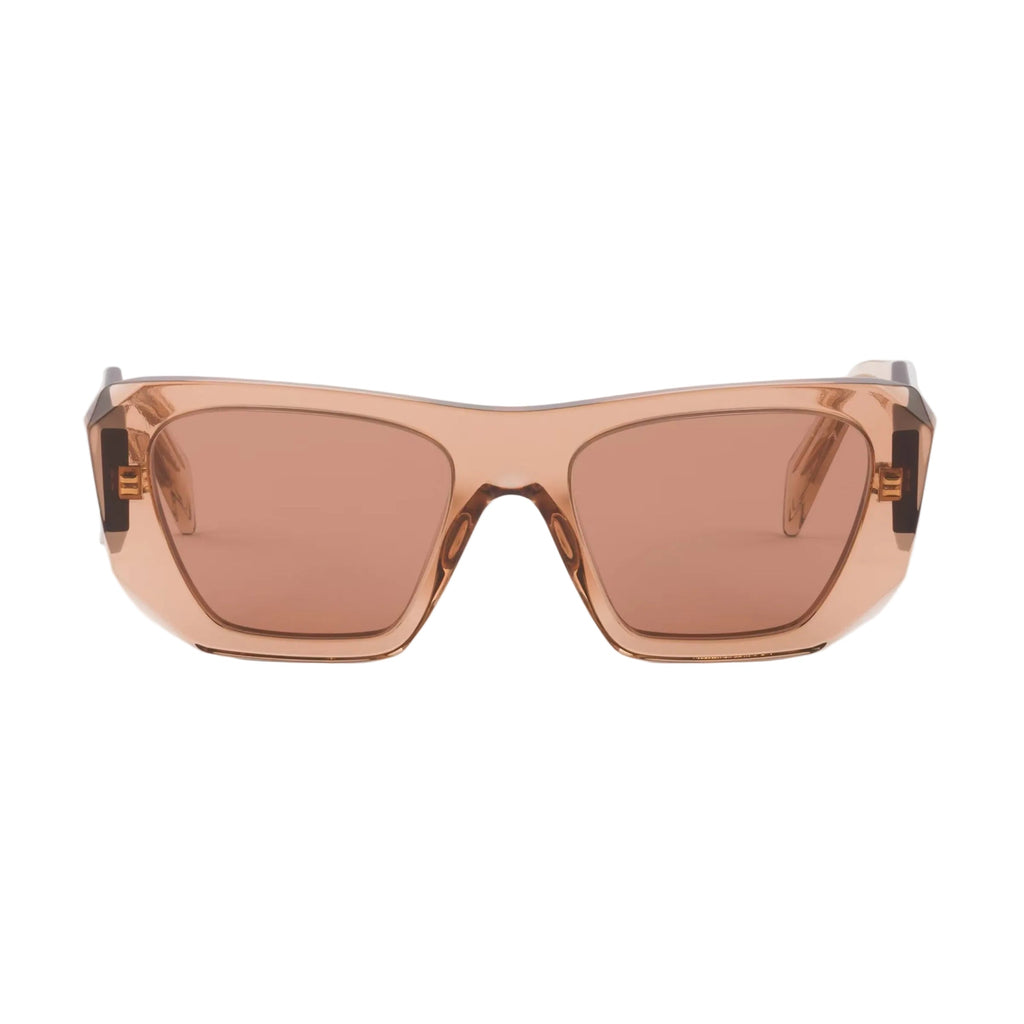 Prada Women Geometric Frame Brown Sunglasses