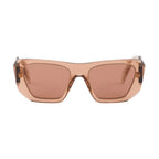 Prada Women Geometric Frame Brown Sunglasses