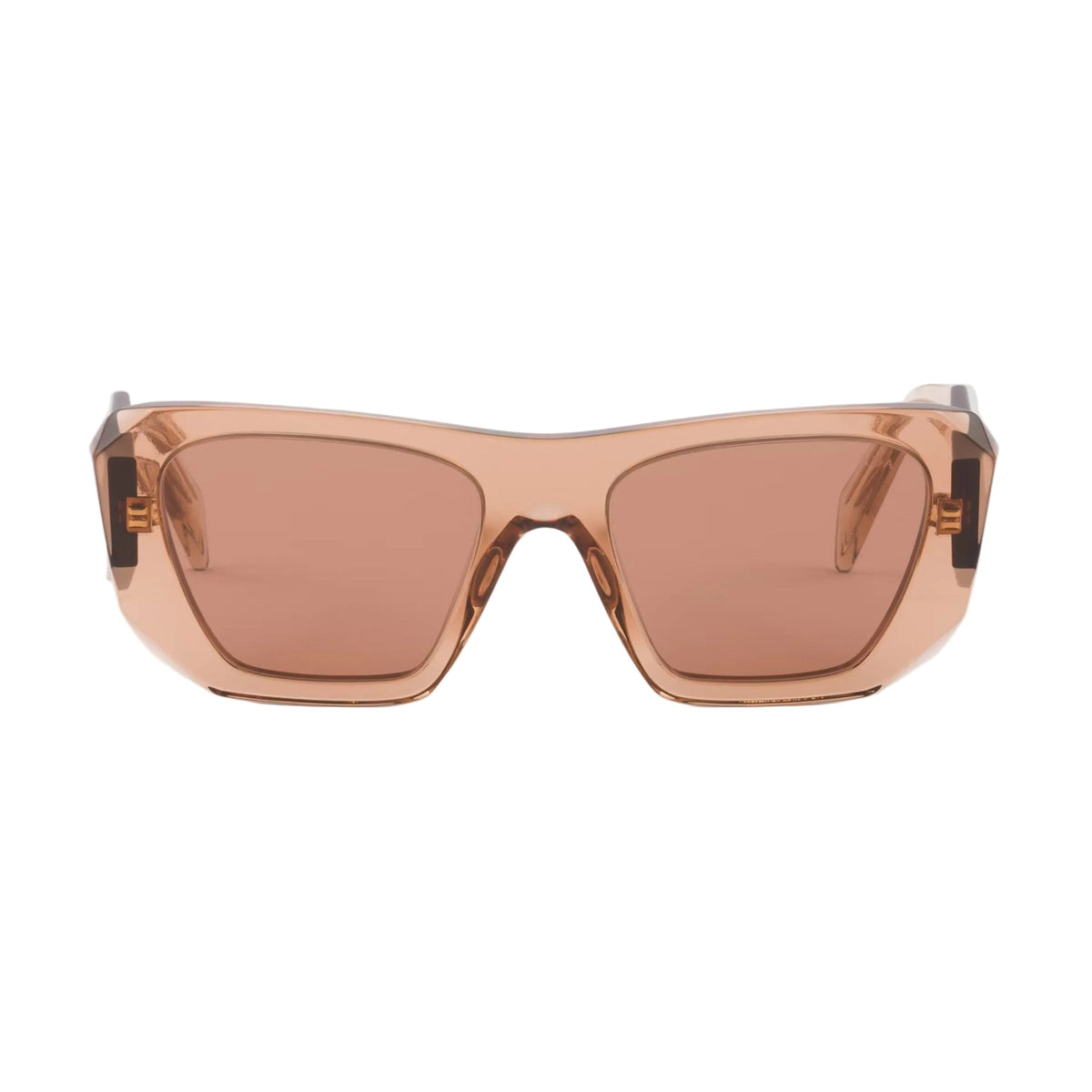Prada Women Geometric Frame Brown Sunglasses